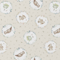 Printed Cotton AELIA Linen / Green